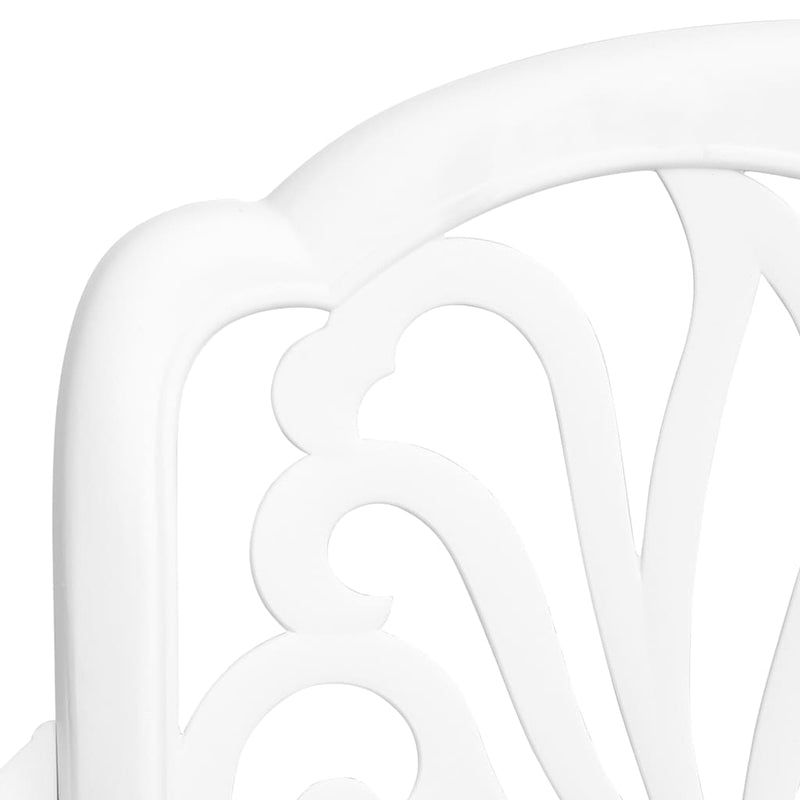 vidaXL 7 Piece Garden Dining Set White Cast Aluminium