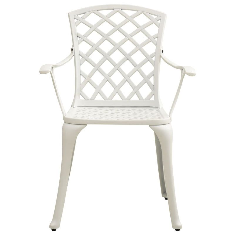 vidaXL Garden Chairs 6 pcs Cast Aluminium White