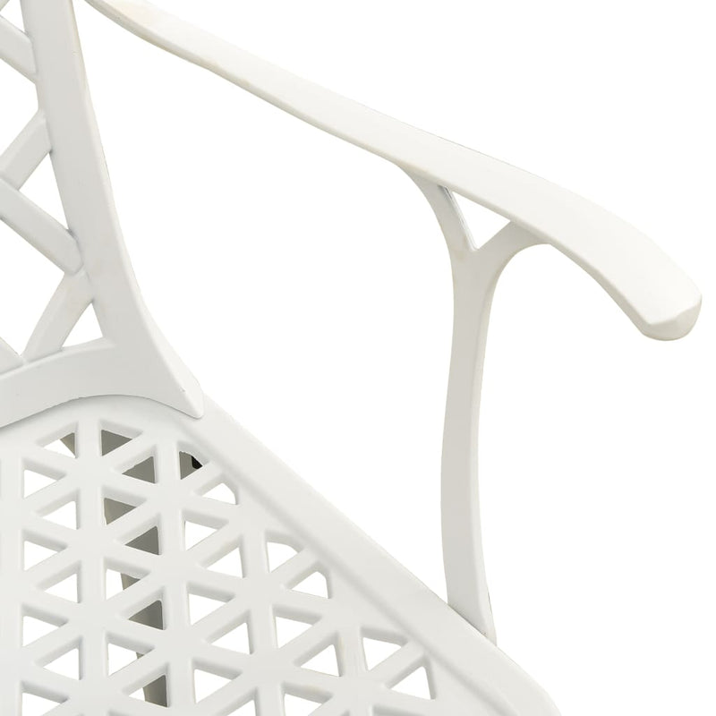 vidaXL Garden Chairs 6 pcs Cast Aluminium White