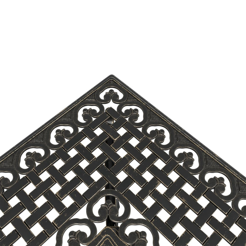 vidaXL 3 Piece Bistro Set Bronze Cast Aluminium