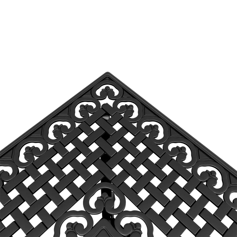 3 Piece Bistro Set Black Cast Aluminium