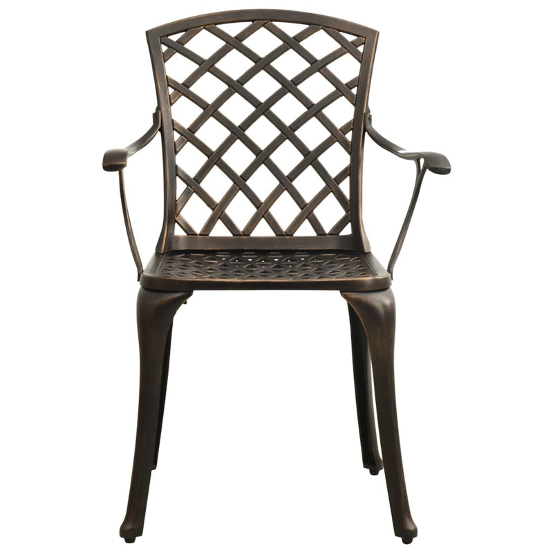 vidaXL 5 Piece Garden Dining Set Bronze Cast Aluminium