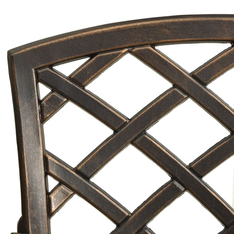 vidaXL 5 Piece Garden Dining Set Bronze Cast Aluminium