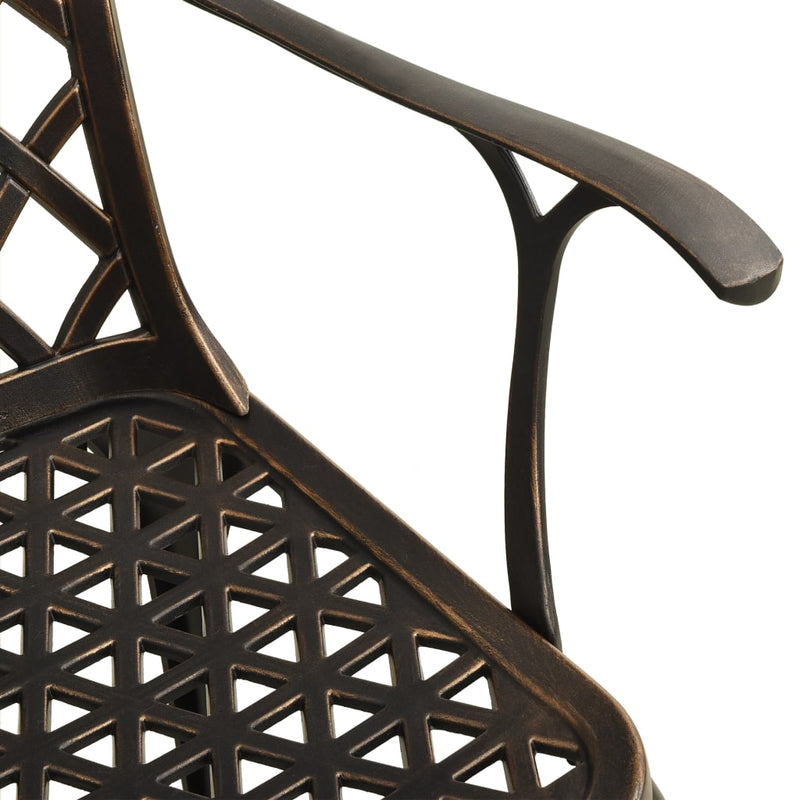 vidaXL 5 Piece Garden Dining Set Bronze Cast Aluminium