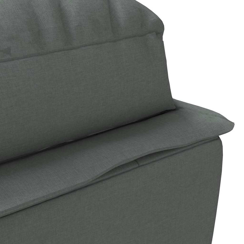 vidaXL Massage Chaise Lounge with Cushions Dark Grey Fabric