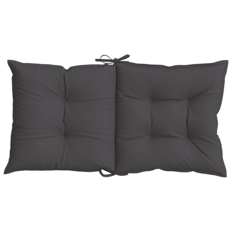 Lowback Chair Cushions 2 pcs Melange Anthracite 100x50x7 cm Fabric
