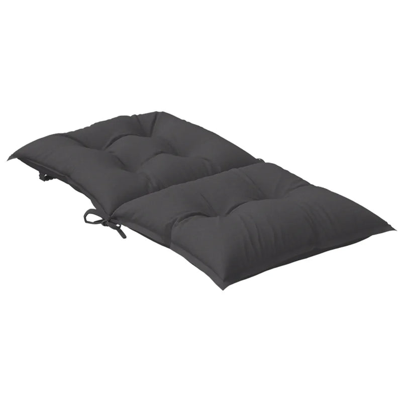 Lowback Chair Cushions 4 pcs Melange Anthracite 100x50x7 cm Fabric