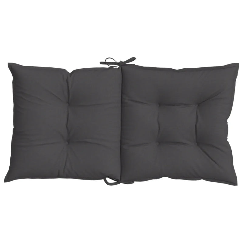 Lowback Chair Cushions 4 pcs Melange Anthracite 100x50x7 cm Fabric
