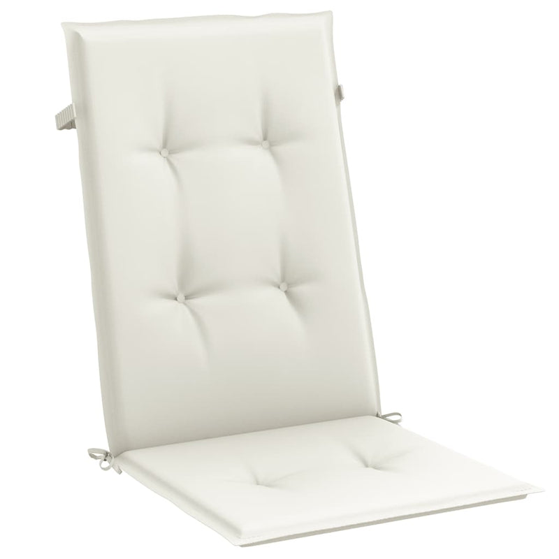 vidaXL Highback Chair Cushions 4 pcs Melange Cream 120x50x4 cm Fabric