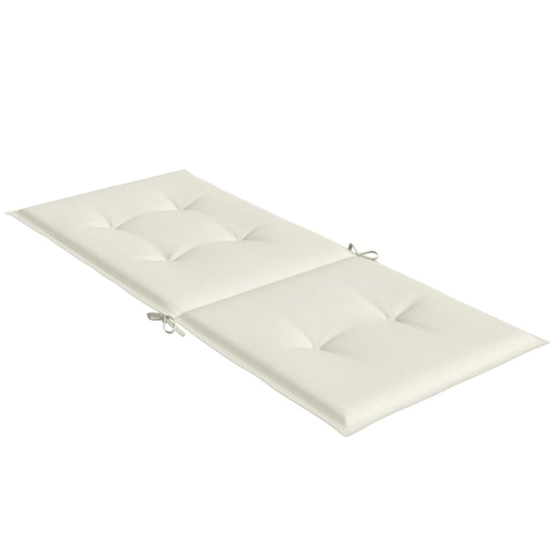 vidaXL Highback Chair Cushions 6 pcs Melange Cream 120x50x4 cm Fabric