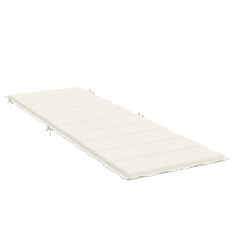 Sun Lounger Cushion Melange Cream 186x58x4 cm Fabric