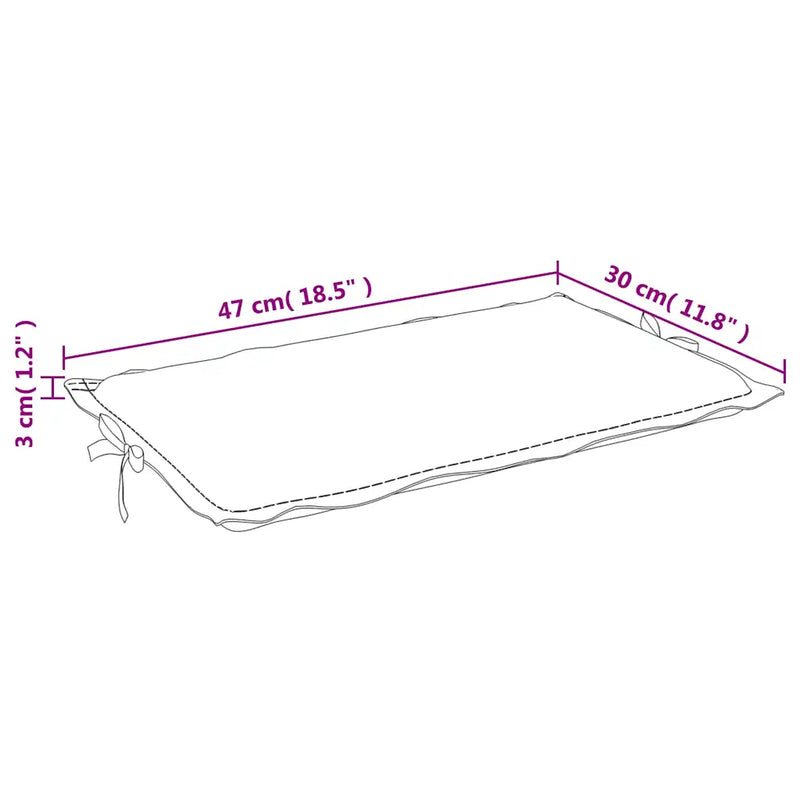 Sun Lounger Cushion Melange Cream 186x58x4 cm Fabric