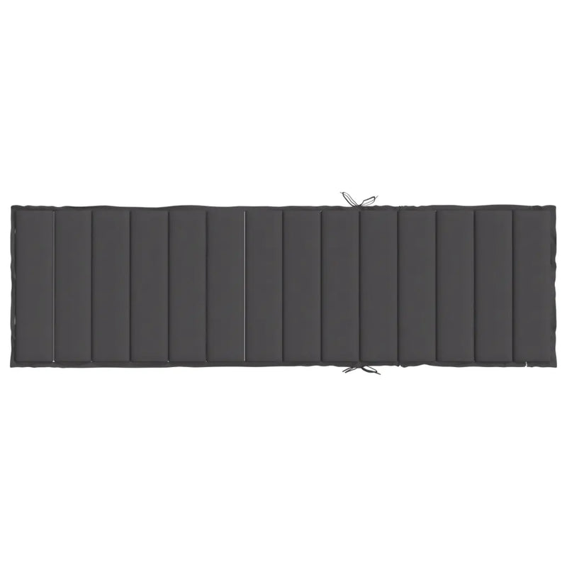 Sun Lounger Cushion Melange Anthracite 200x50x4 cm Fabric
