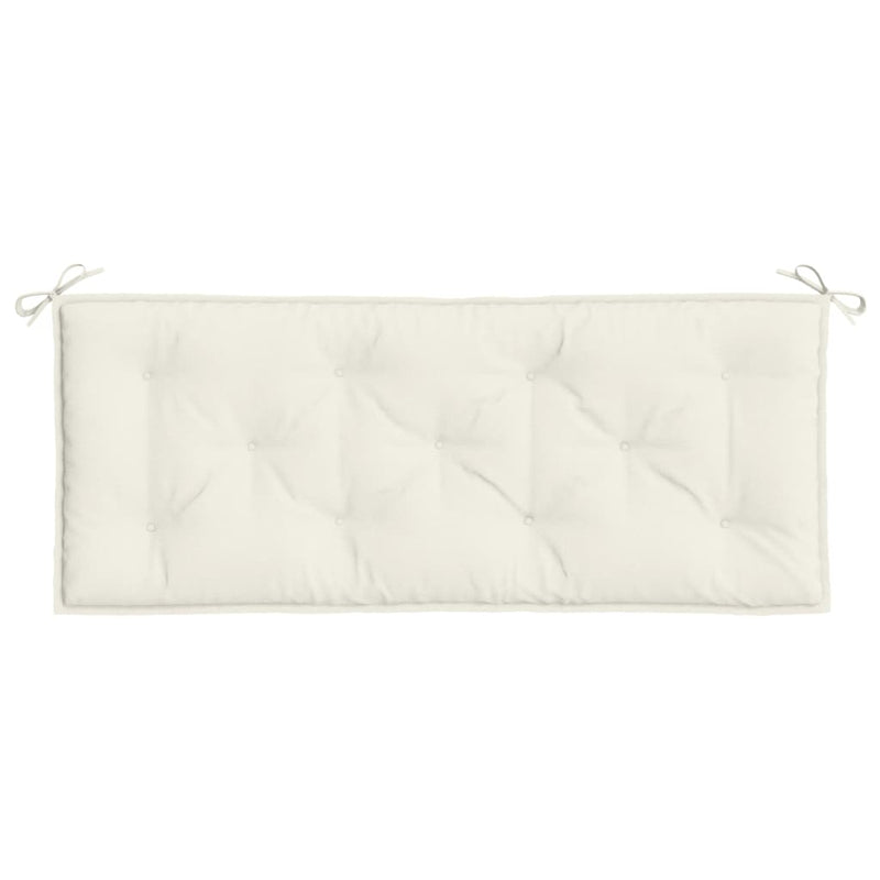 vidaXL Garden Bench Cushions 2 pcs Melange Cream 120x50x7 cm Fabric