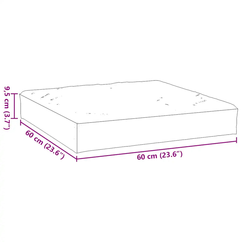 Pallet Cushion Melange Cream 60x60x9.5 cm Fabric