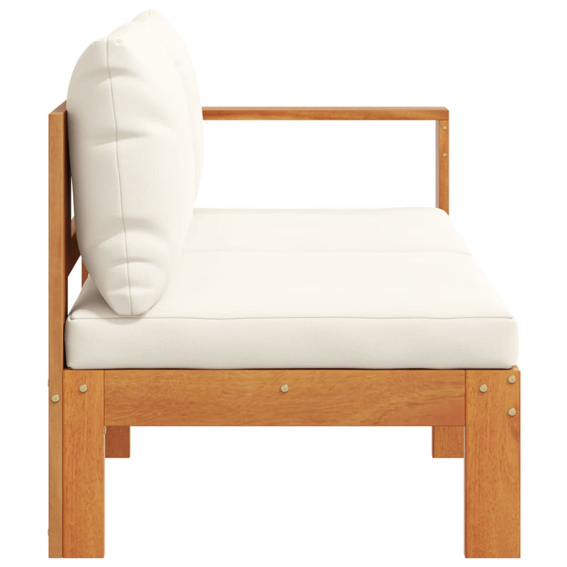 vidaXL Garden Sofa with 1 Armrest 2-Seater Solid Wood Acacia