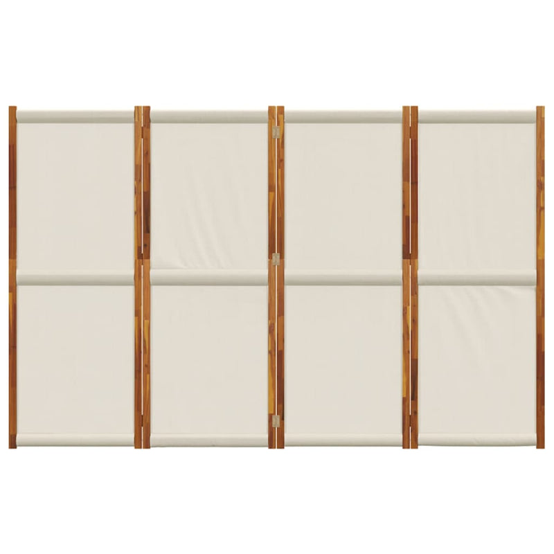 vidaXL 4-Panel Room Divider Light Grey 280x180 cm