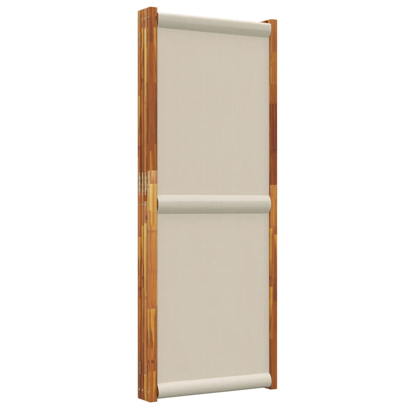 vidaXL 4-Panel Room Divider Light Grey 280x180 cm