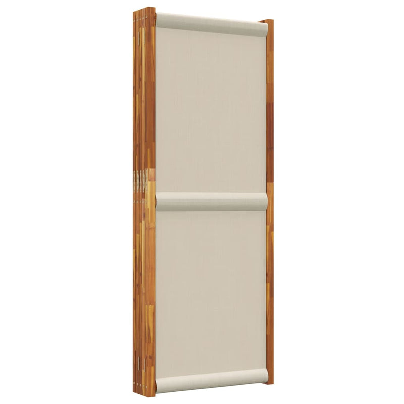 vidaXL 5-Panel Room Divider Light Grey 350x180 cm