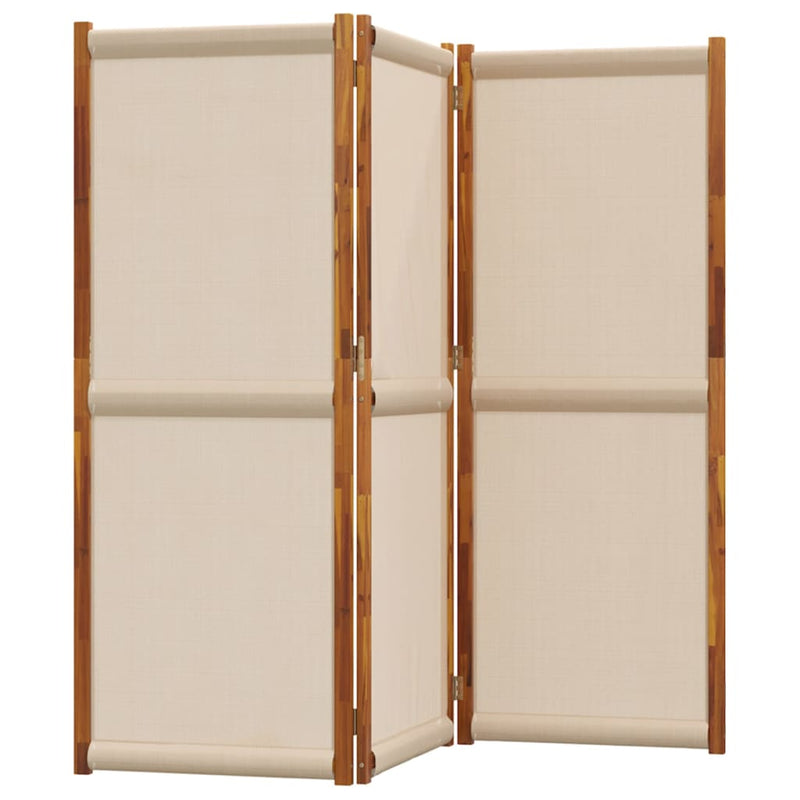 vidaXL 3-Panel Room Divider Taupe 210x180 cm