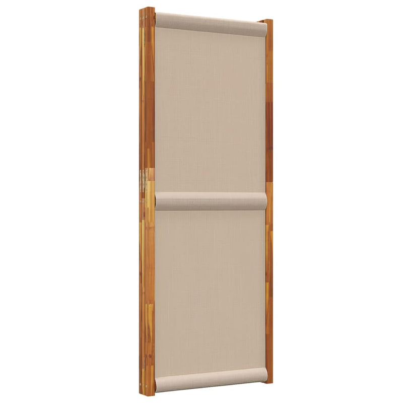 vidaXL 3-Panel Room Divider Taupe 210x180 cm