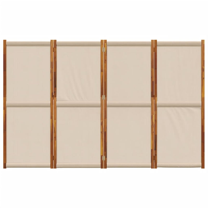 vidaXL 4-Panel Room Divider Taupe 280x180 cm