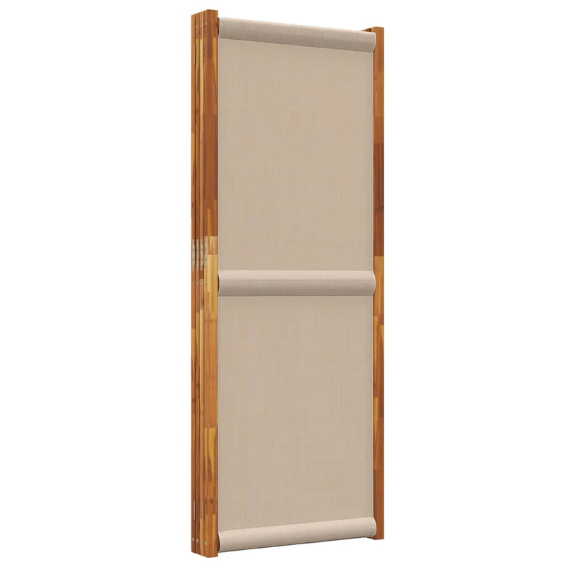vidaXL 4-Panel Room Divider Taupe 280x180 cm
