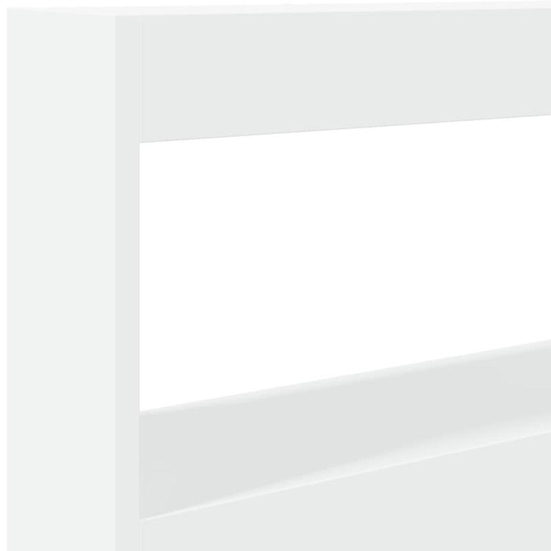 vidaXL Headboard Cabinet with LED White 120 cm