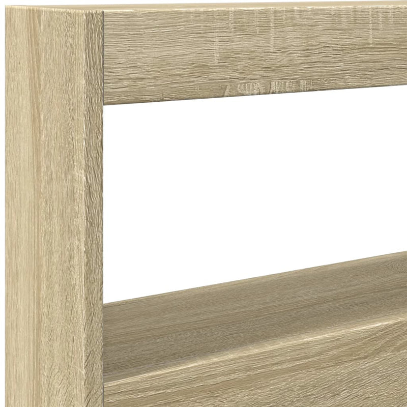 vidaXL Headboard Cabinet with LED Sonoma Oak 120 cm