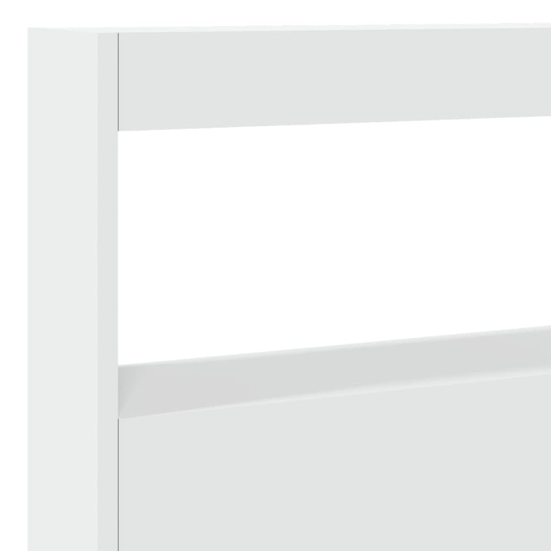 vidaXL Headboard Cabinet with LED White 140 cm