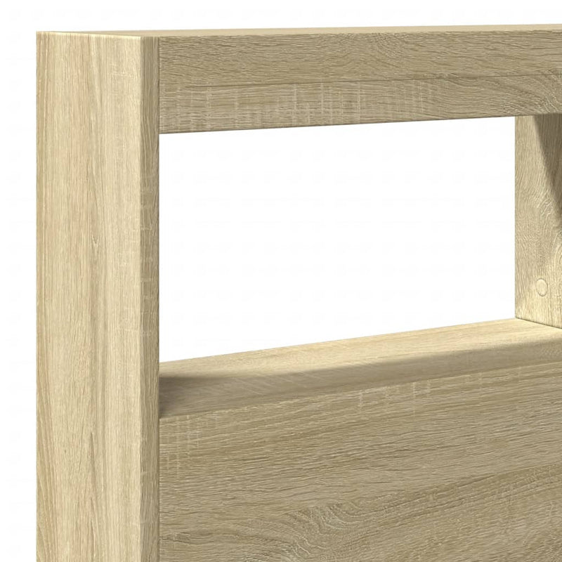 vidaXL Headboard Cabinet with LED Sonoma Oak 140 cm