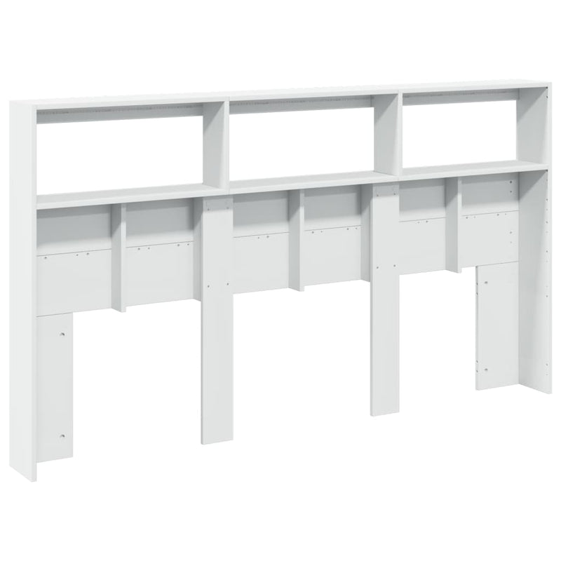 vidaXL Headboard Cabinet with LED White 180 cm