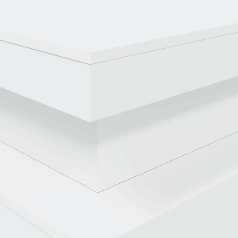 Coffee Table with LED Lights White 90x50x40 cm