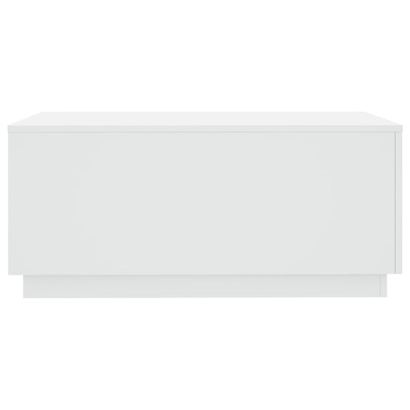 vidaXL Coffee Table with LED Lights White 90x50x40 cm