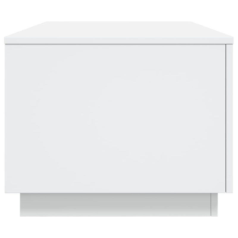vidaXL Coffee Table with LED Lights White 90x50x40 cm