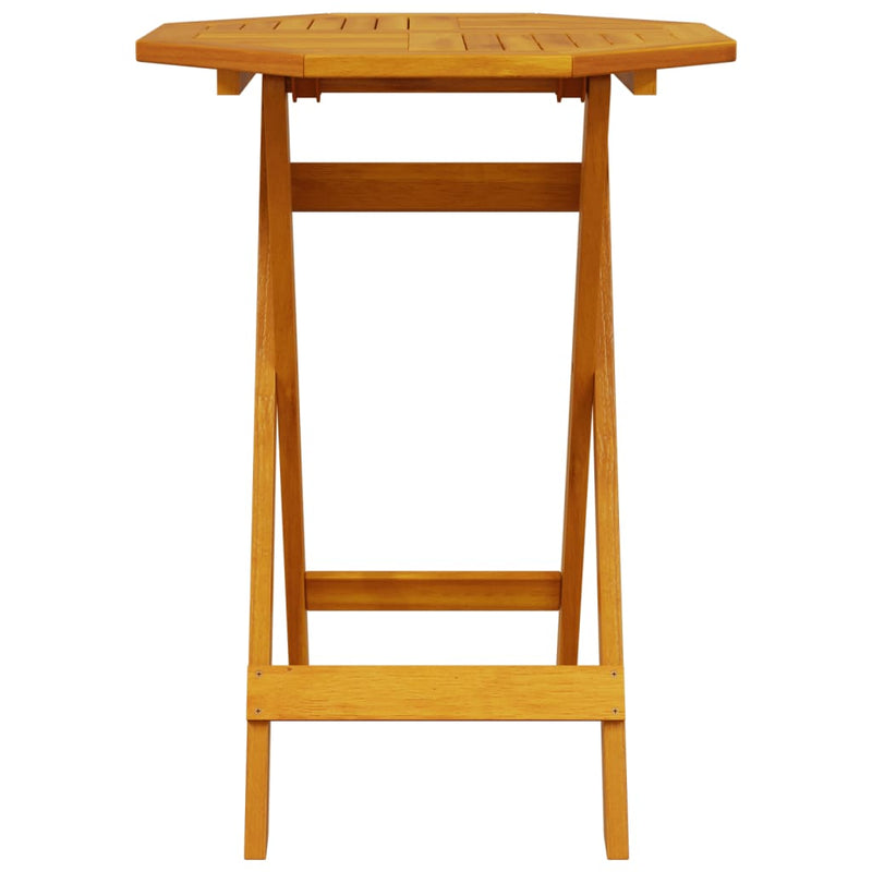vidaXL Folding Garden Table Ø60x75 cm Solid Wood Acacia