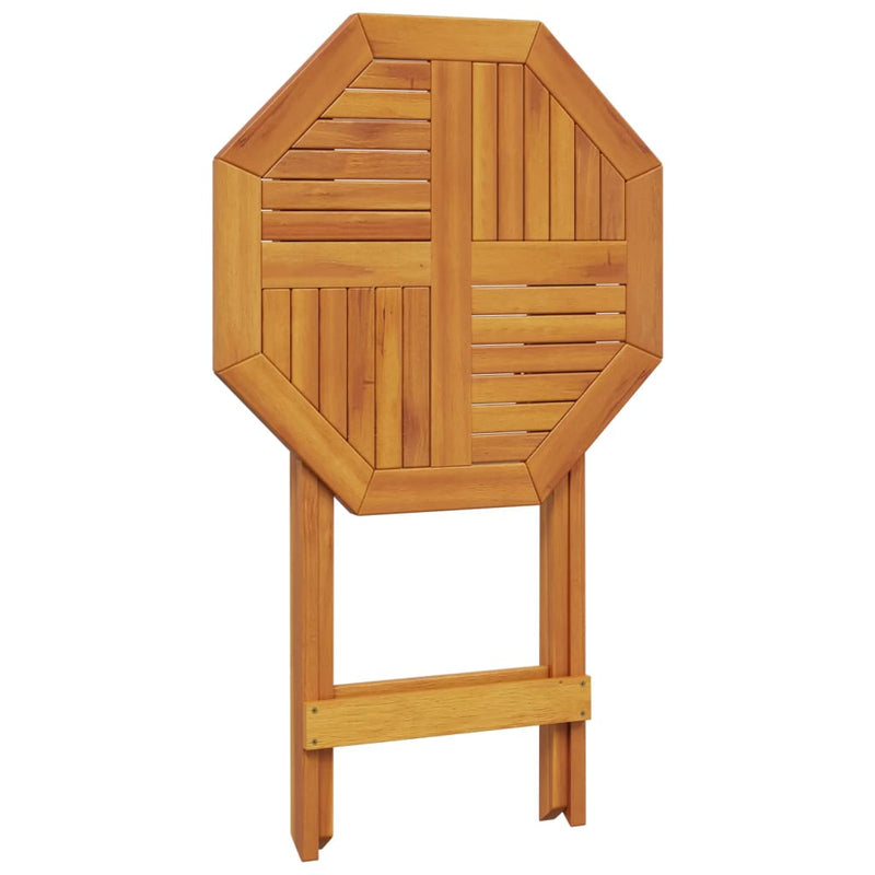 vidaXL Folding Garden Table Ø60x75 cm Solid Wood Acacia