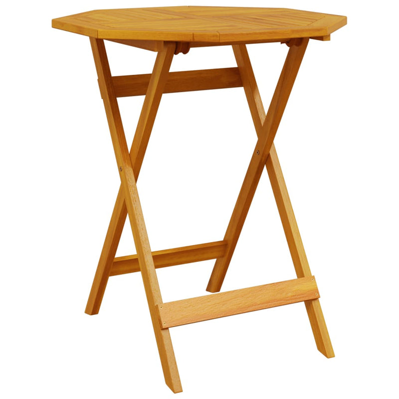 vidaXL Folding Garden Table Ø70x75 cm Solid Wood Acacia