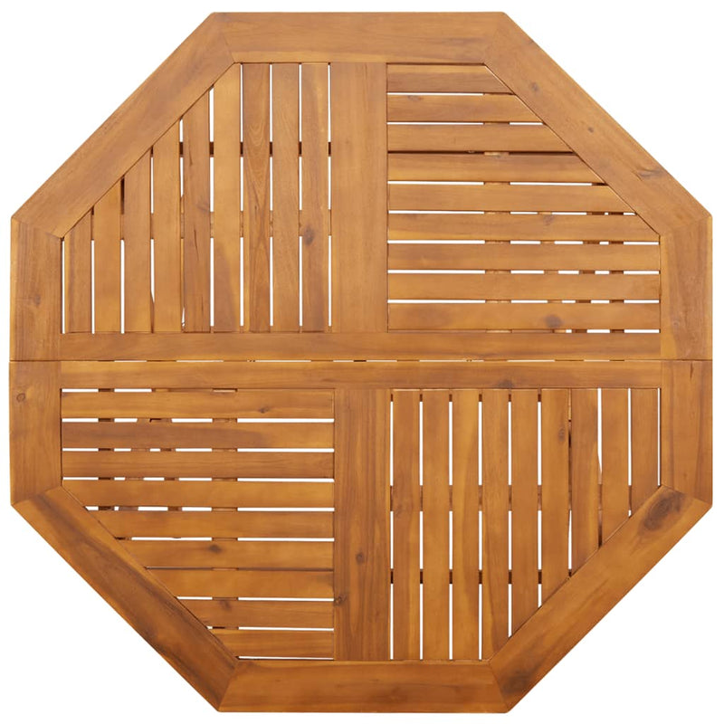 vidaXL Folding Garden Table Ø110x75 cm Solid Wood Acacia