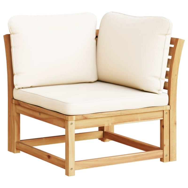 vidaXL Garden Sofa Corner with Cushions 73x73x65 cm Solid Wood Acacia