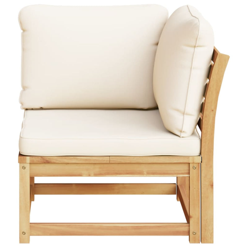 vidaXL Garden Sofa Corner with Cushions 73x73x65 cm Solid Wood Acacia