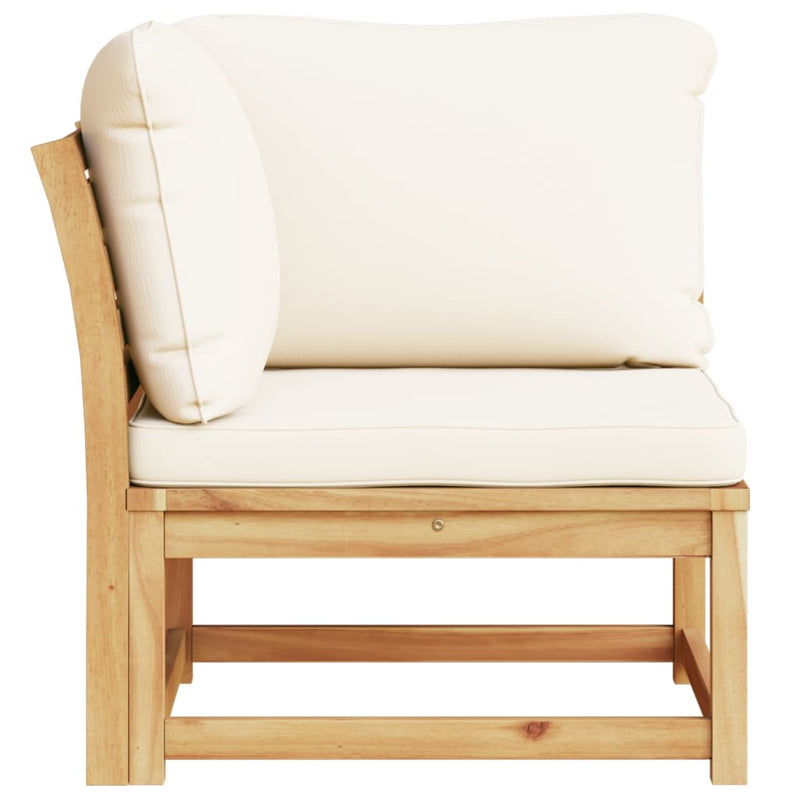 vidaXL Garden Sofa Corner with Cushions 73x73x65 cm Solid Wood Acacia