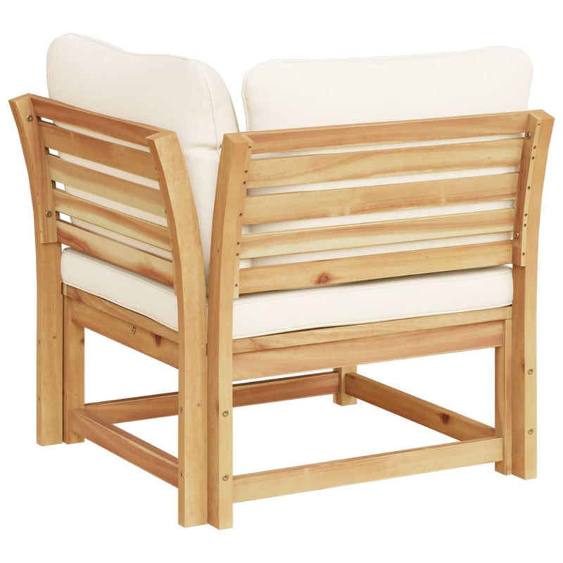 vidaXL Garden Sofa Corner with Cushions 73x73x65 cm Solid Wood Acacia