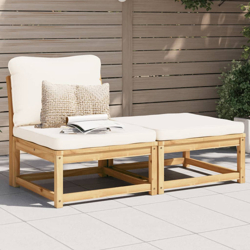 vidaXL 3 Piece Garden Lounge Set with Cushions Solid Wood Acacia