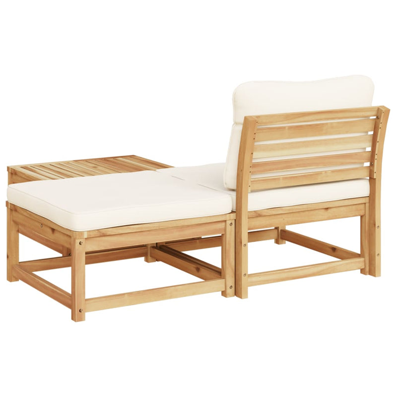 vidaXL 3 Piece Garden Lounge Set with Cushions Solid Wood Acacia