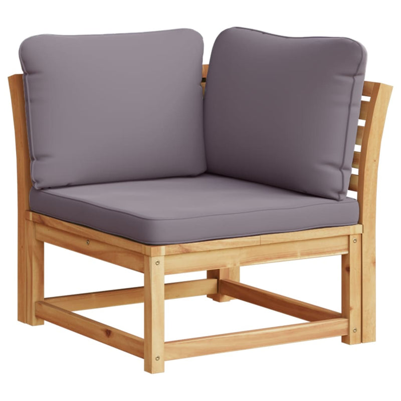vidaXL Garden Sofa Corner with Cushions 73x73x65 cm Solid Wood Acacia