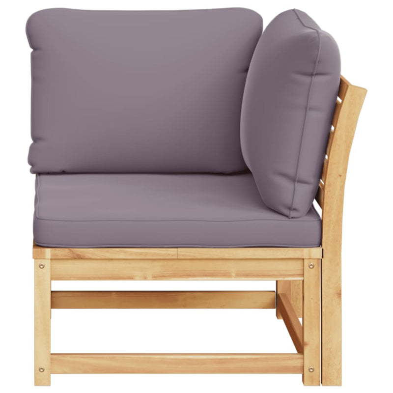 vidaXL Garden Sofa Corner with Cushions 73x73x65 cm Solid Wood Acacia