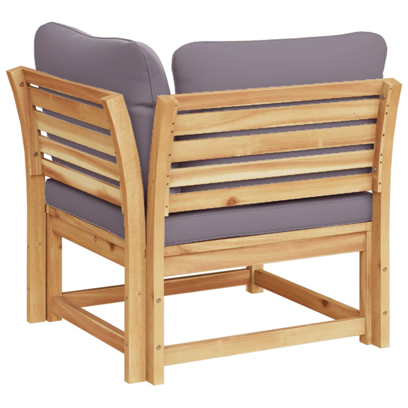 vidaXL Garden Sofa Corner with Cushions 73x73x65 cm Solid Wood Acacia