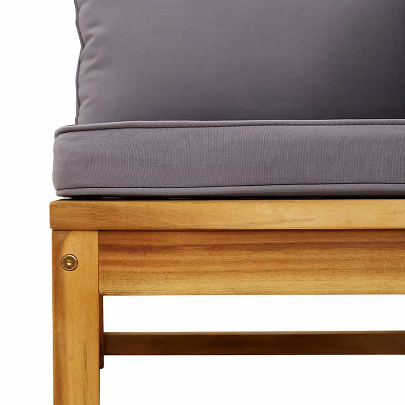 vidaXL Garden Sofa with Cushions Solid Wood Acacia