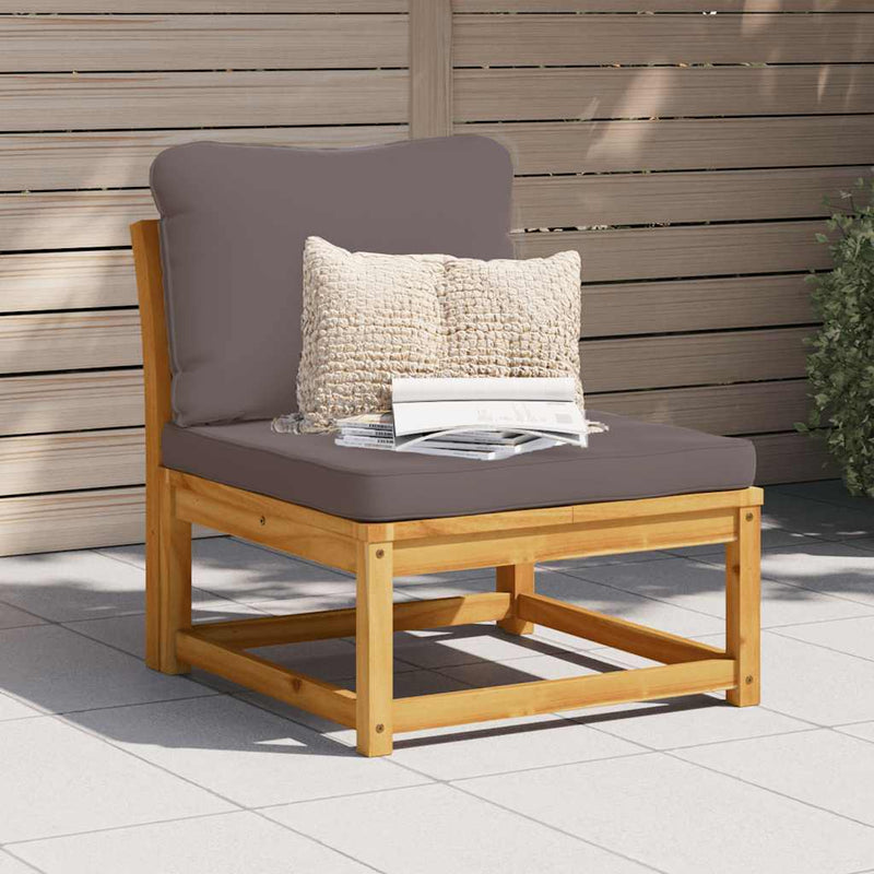 vidaXL Garden Sofa with Cushions Solid Wood Acacia